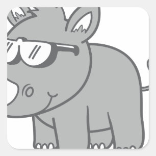 RHINO VIERKANTE STICKER