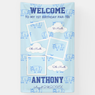 Rhino Welkom 1e verjaardag Foto Spandoek