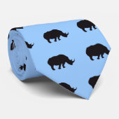 Rhino  Wood Engraving Stropdas (Opgerold)