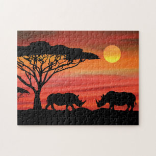 Rhinoceros African Sunset Legpuzzel