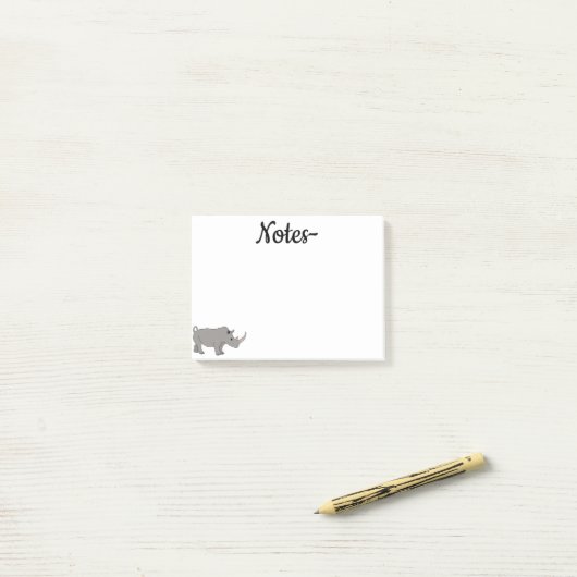 Rhinoceros Afrika Dier Post-it® Notes (Op bureau)