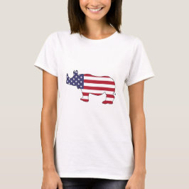 Rhinoceros - Amerikaanse vlag T-shirt