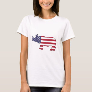 Rhinoceros - Amerikaanse vlag T-shirt