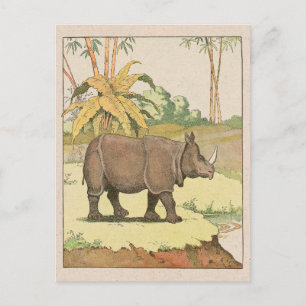 Rhinoceros-artikeltekening Briefkaart