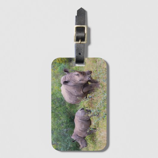 Rhinoceros-Bagagelabel Bagagelabel (Voorkant (verticaal))