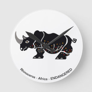 RHINOCEROS - Bedreigd dier- Conservatie Ronde Klok