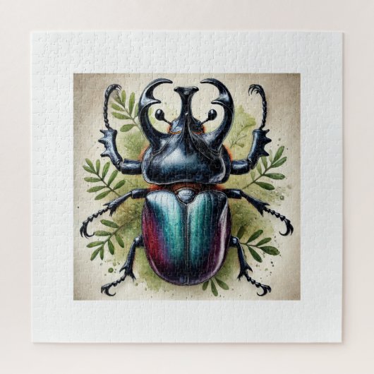 Rhinoceros Beetle 310824IREF209 - Watercolor Legpuzzel (Verticaal)