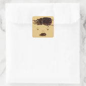 Rhinoceros Beetles Vierkante Sticker (Tas)