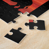 Rhinoceros bij de Zonneset van Serengeti Legpuzzel (Zijkant)