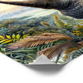 Rhinoceros Botanical Floral Waterverf Art Poster (Hoek)