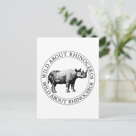 Rhinoceros Briefkaart (Staand voorkant)