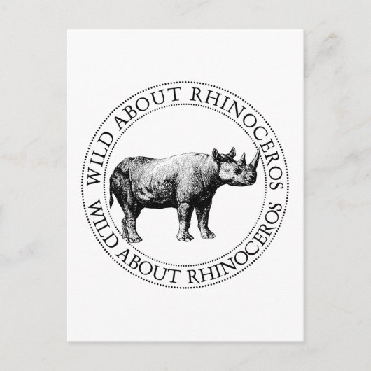 Rhinoceros Briefkaart (Voorkant)