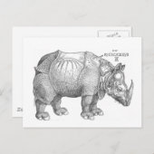 Rhinoceros Briefkaart (Voorkant / Achterkant)