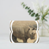 Rhinoceros Briefkaart (Staand voorkant)
