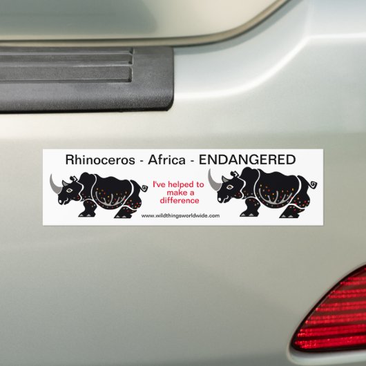 Rhinoceros - bumpersticker (Op auto)