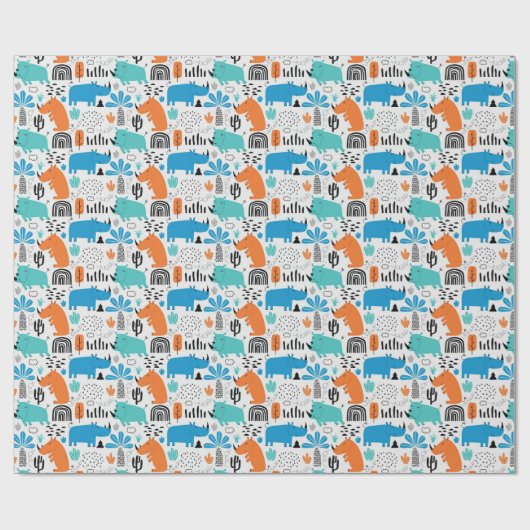 Rhinoceros! Cadeaupapier (Vlak)