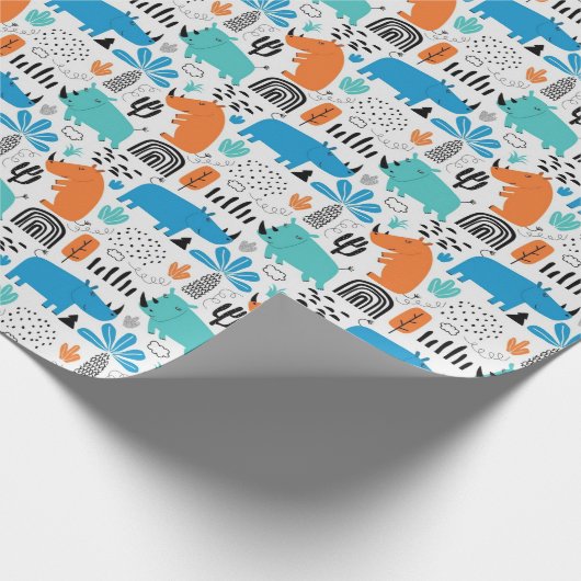 Rhinoceros! Cadeaupapier (Hoek)