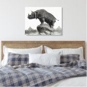 Rhinoceros Canvas Afdruk (Insitu (Slaapkamer))