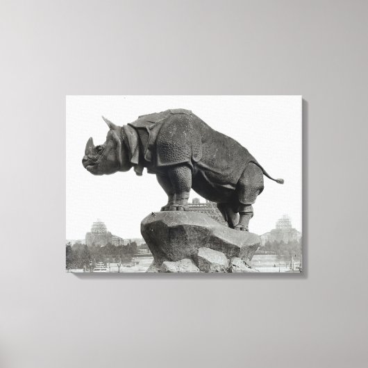 Rhinoceros Canvas Afdruk (Voorkant)