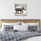 Rhinoceros Canvas Afdruk (Insitu (Slaapkamer))