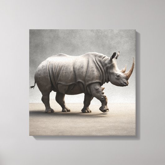 Rhinoceros Canvas Afdruk (Voorkant)