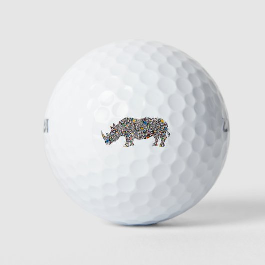 Rhinoceros-Cheetah Golfballen (Voorkant)