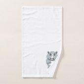 Rhinoceros Design Met Monogram Bad Handdoek (Handdoek)
