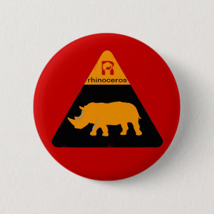 rhinoceros-etiket ronde button 5,7 cm