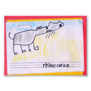 Rhinoceros Foto Afdruk