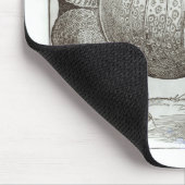 Rhinoceros, gedrukt op Maximilian I (1459-1519) Muismat (Hoek)