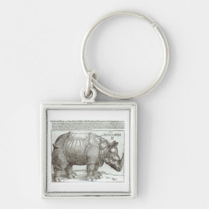 Rhinoceros, gedrukt op Maximilian I (1459-1519) Sleutelhanger