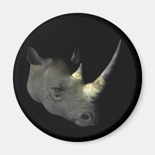 Rhinoceros Head Magneet (Voorkant)