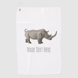 Rhinoceros Illustratie Rhino - Aangepast bericht Golfhanddoek