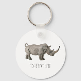 Rhinoceros Illustratie Rhino - Aangepast bericht Sleutelhanger