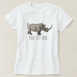 Rhinoceros Illustratie Rhino - Aangepast bericht T-shirt