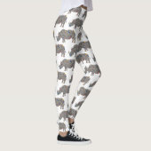 Rhinoceros in een Psychedelic Cheetah Pattern Leggings (Rechts)
