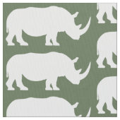 Rhinoceros in Silhouette Stof (Close Up)