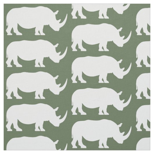 Rhinoceros in Silhouette Stof (Swatch)