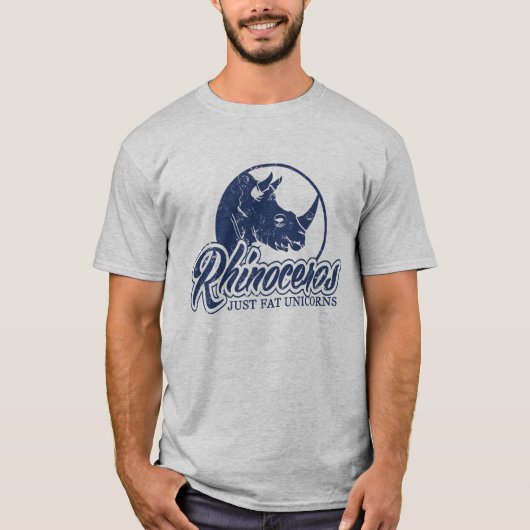 Rhinoceros Just Fat Unicorns T-shirt (Voorkant)