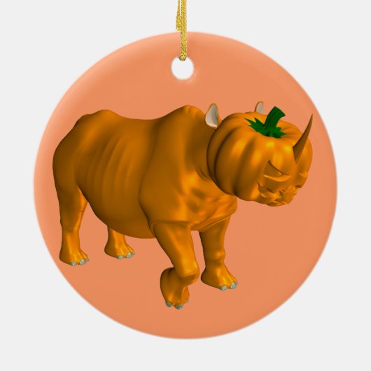 Rhinoceros Keramisch Ornament (Achterkant)