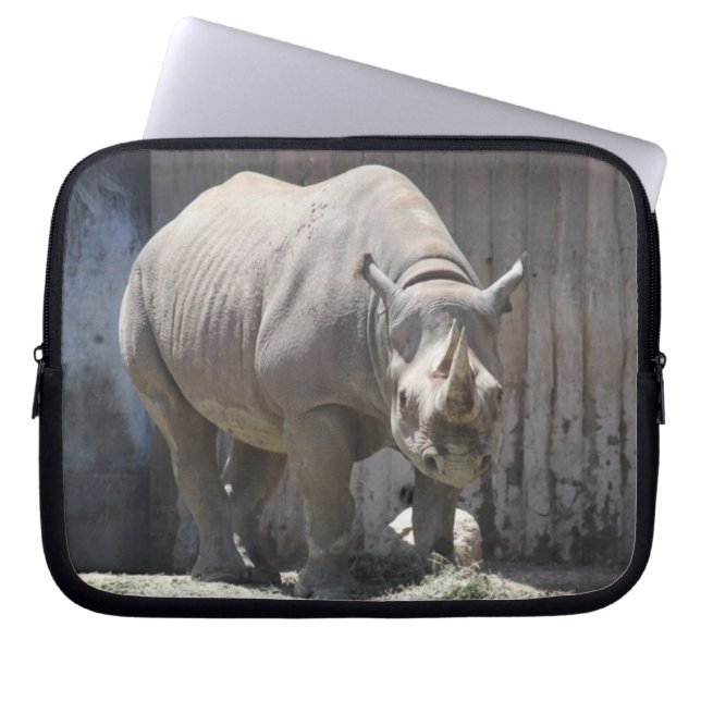 Rhinoceros Laptop Sleeve (Voorkant)