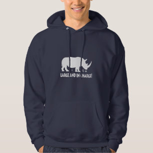 Rhinoceros Large en in Charge Hoodie