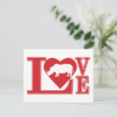 Rhinoceros Love Briefkaart (Staand voorkant)