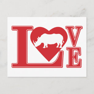 Rhinoceros Love Briefkaart
