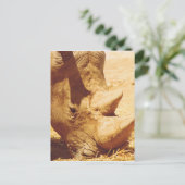 Rhinoceros Love Briefkaart (Staand voorkant)