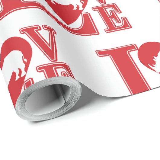 Rhinoceros Love Cadeaupapier (Rol Hoek)