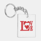 Rhinoceros Love Sleutelhanger (Voorkant Links)