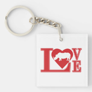 Rhinoceros Love Sleutelhanger
