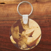 Rhinoceros Love Sleutelhanger (Voorkant)