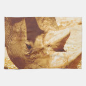 Rhinoceros Love Theedoek (Horizontaal)